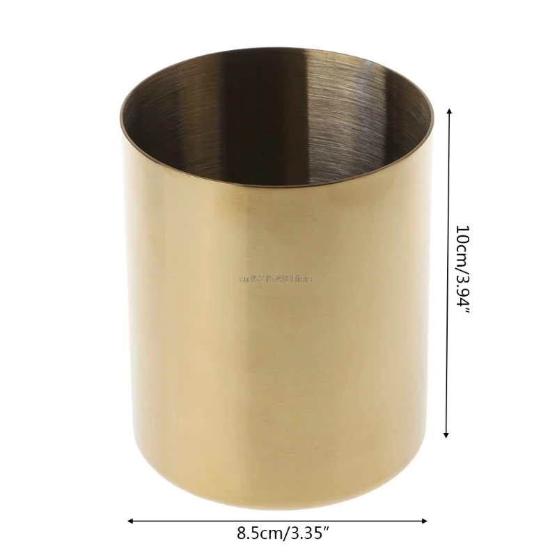 New Golden Pen Pencil Pot Holder Container Organizer Home Desk Stationery Decor | Канцтовары для офиса и дома