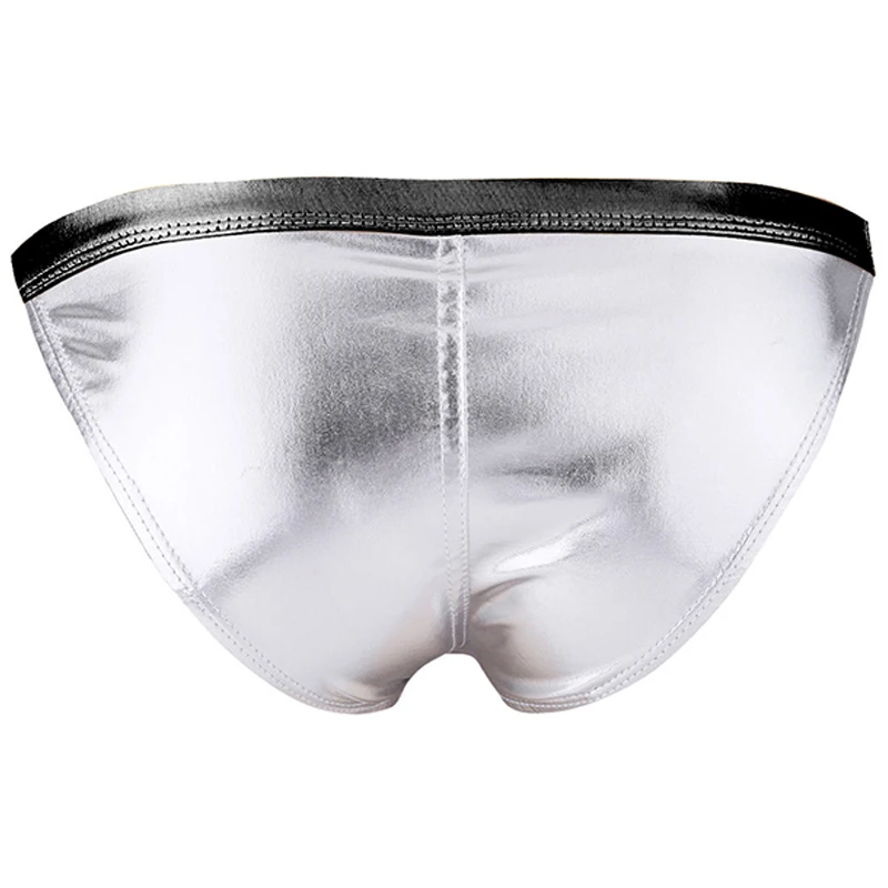 Mens Leather Lingerie Sexy PU Leather Underwear Jockstrap String Homme Men Sexy Under Wear Hip Gay Male Low Waist Thong Panties