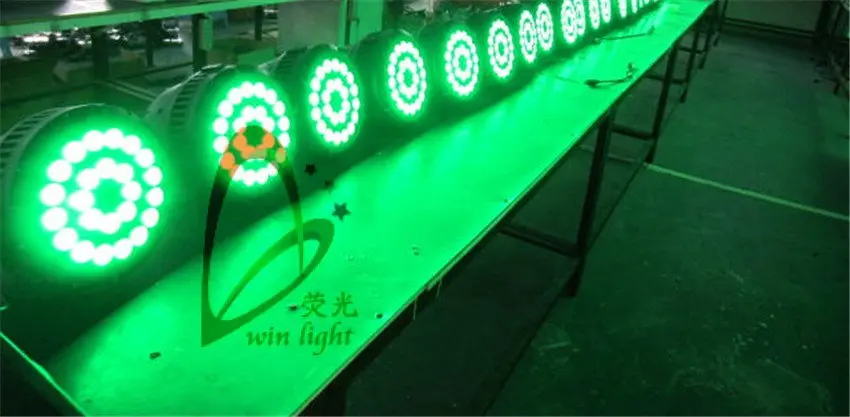 Бесплатная доставка (12 шт./лот) 24*12 Вт 4 в 1 LED Pro Par 64 сценическое освещение оптом и
