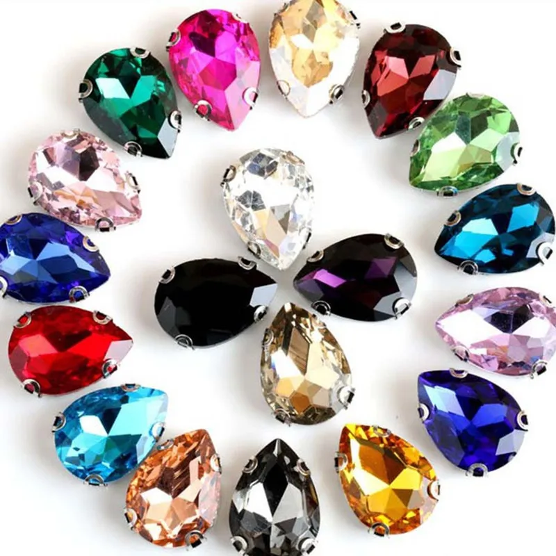 100 шт. каплеобразные красивые камни для капель воды стеклянные Когти сверления