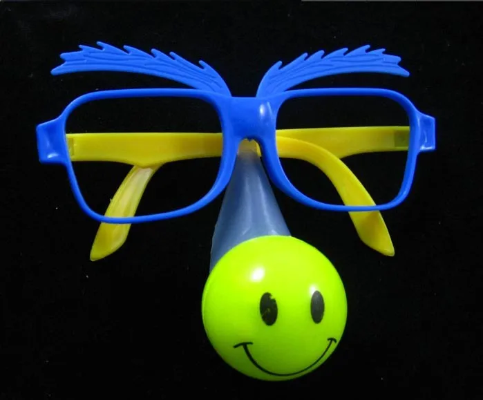 12 шт. светодиодные клоунские очки игрушка большой нос практичные шутки детская