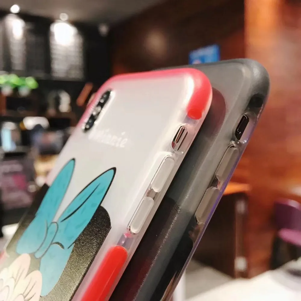 Мультяшный матовый чехол для телефона s, для iphone X, XR, XS, Max, 6, 6s, 7, 8 Plus, мягкий, симпатичный, из ТПУ, чехол, чехол, Fundas Capa