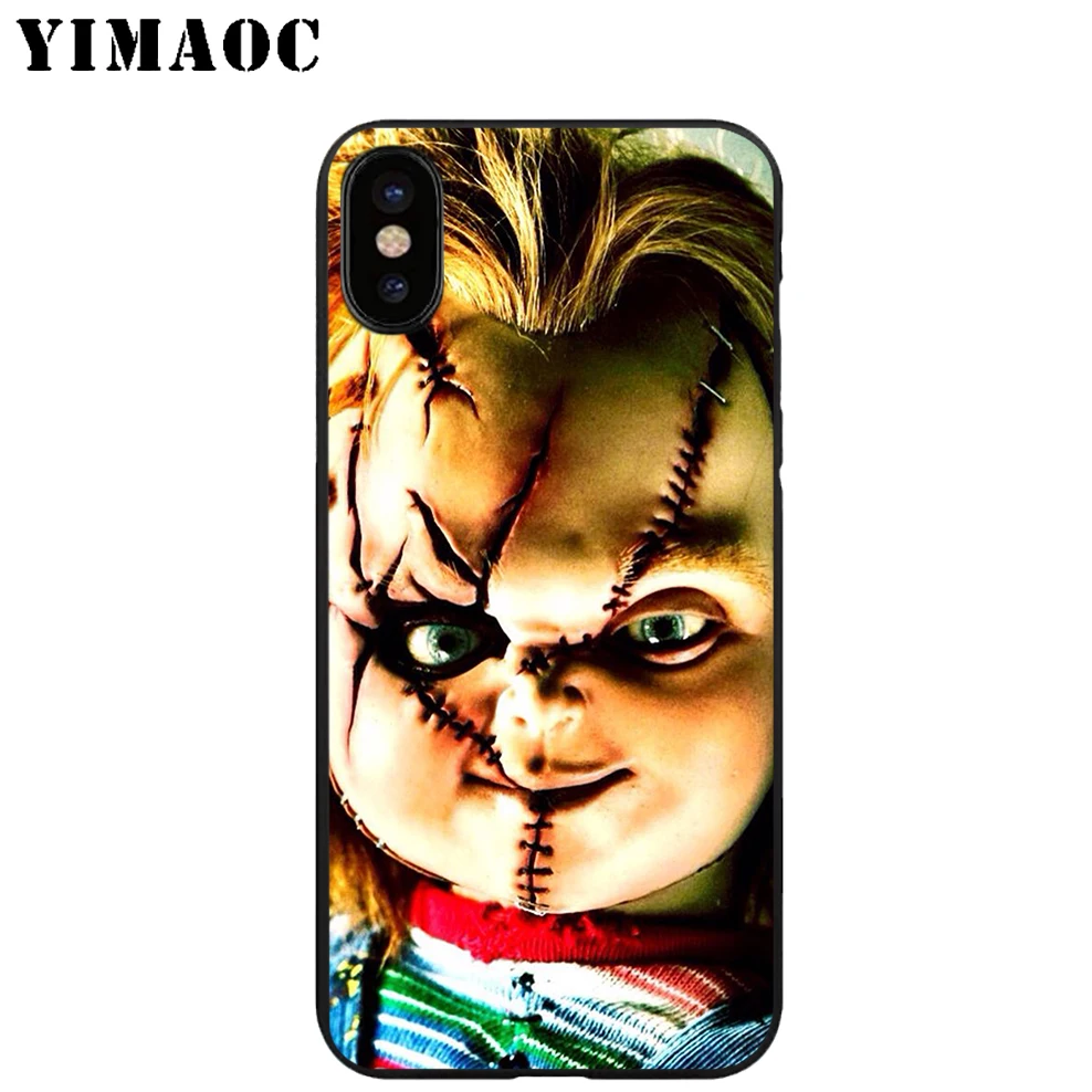 YIMAOC кукла Чаки Мягкий ТПУ Черный силиконовый чехол для iPhone X или 10 8 7 6 6S Plus 5 5S SE Xr Xs
