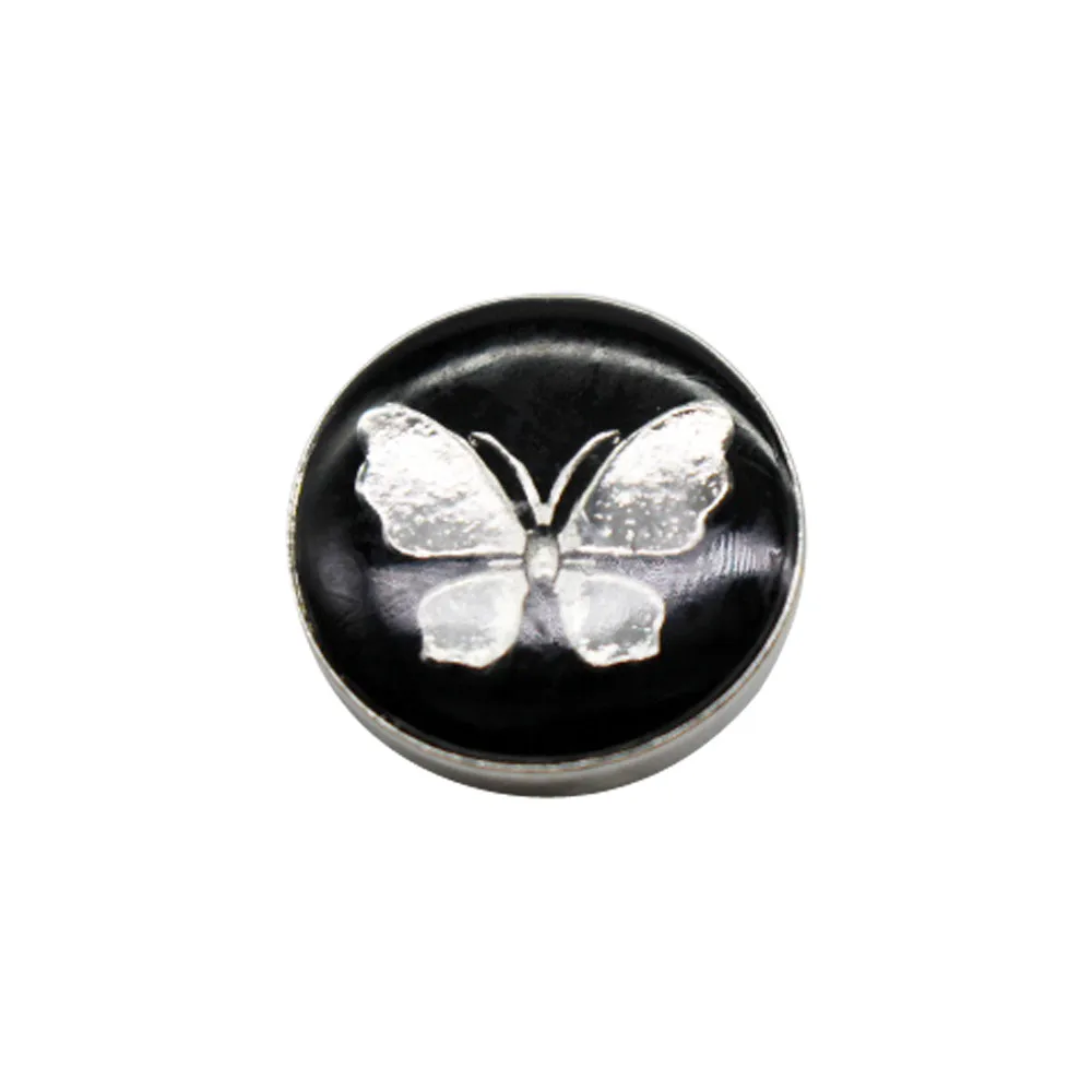 New Colored football butterfly flower Nana Snap Buttons Enamel Animal Ginger Button fit 18mm Bracelet Jewelry | Украшения и