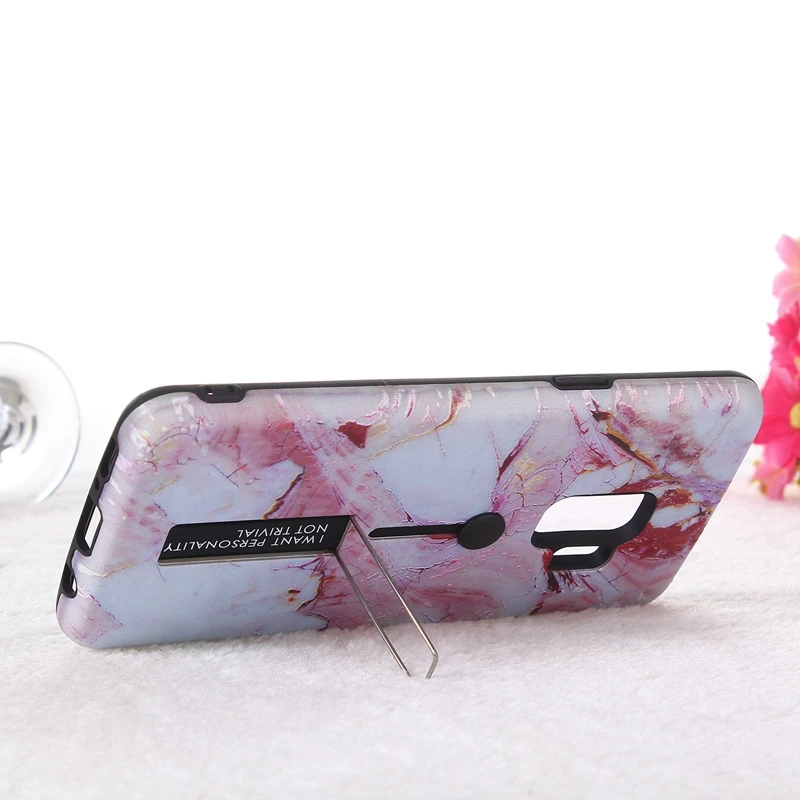 Для samsung Galaxy S9 плюс Мрамор Камень Дело палец кольцо и подставка держатель