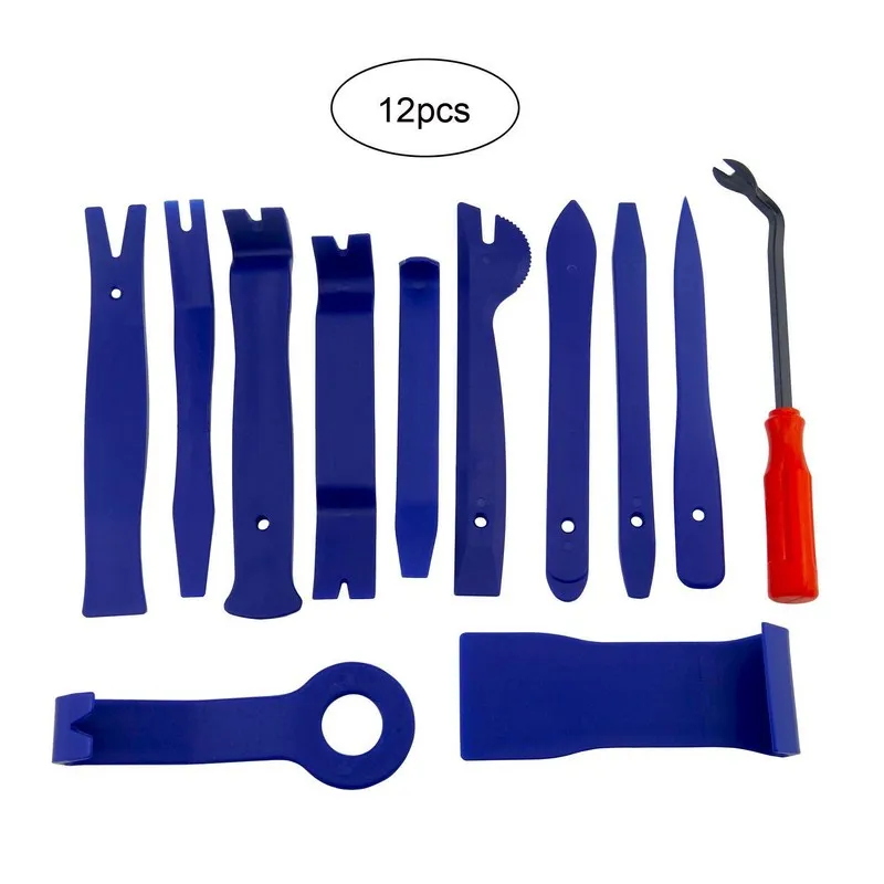 

12Pcs/set Auto Car Radio Panel Door Clip Panel Trim Dash Audio Removal Installer Pry Tool Kit Set Universal Repairing car Tools