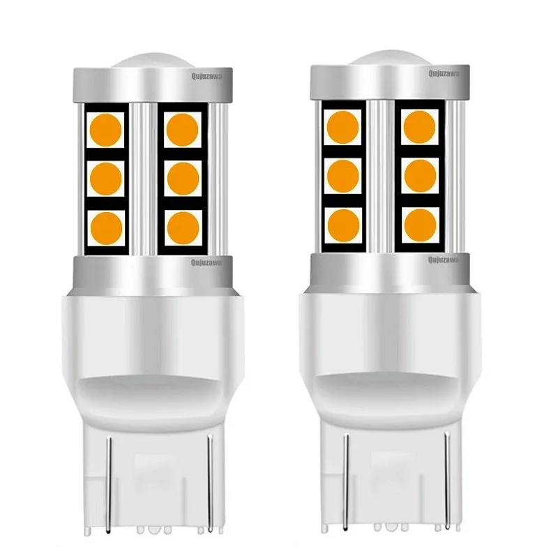 2 шт маленький размер T20 7443 W21/5 W 15 SMD 3030 светодиодный автомобильный указатель