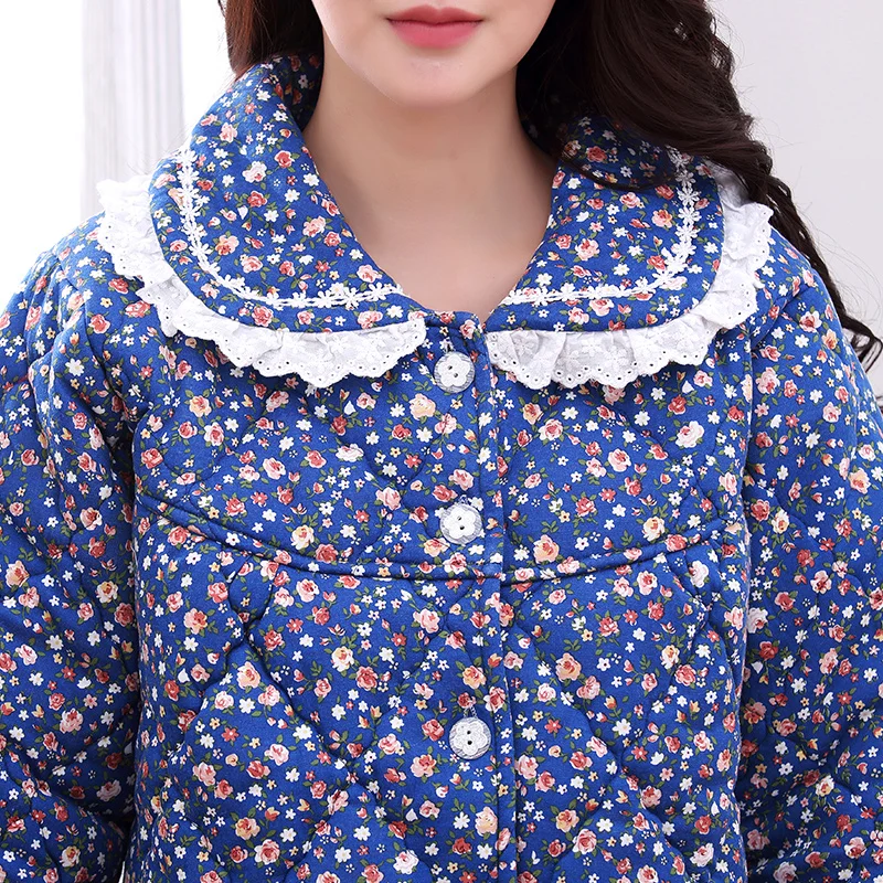 Теплые пижамы для женщин домашняя пижама с цветочным принтом пижамный комплект