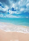 Пляжный фон для фотосъемки голубое море голубое небо и белые облака чистый стиль Свадебный Фотофон