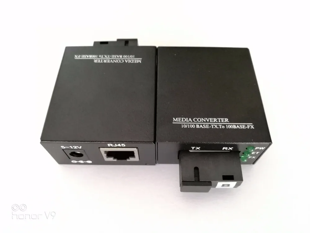 Телекоммуникационный мини одномодовый однорежимный медиаконвертер megabytes