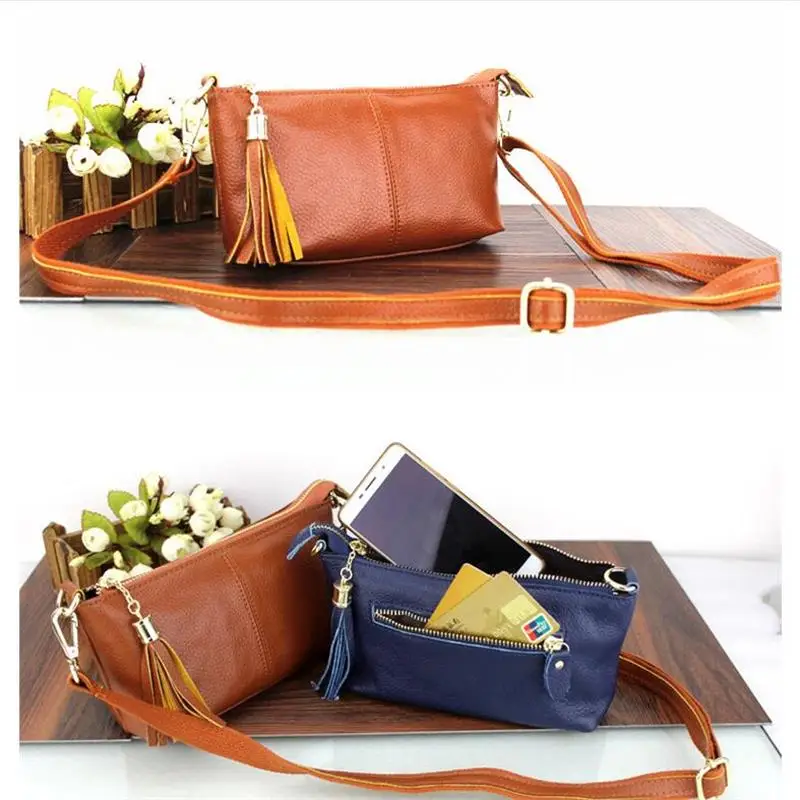 2020 Women Designer Bag 100% Genuine Leather Handbags Fashion Luxury Tassel Shoulder Bags Brand Girl Party Clutch Sac A Main | Багаж и