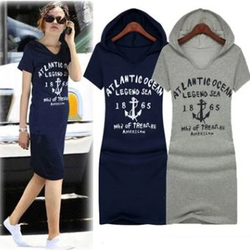 По сравнению с Размеры Женские повседневные длинные буквенным принтом Vestidos Femme