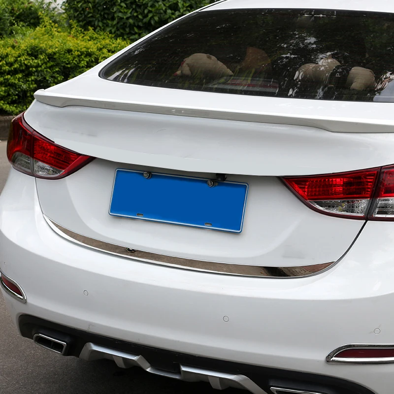 AX для hyundai Elantra 2011- седан молдинг задняя дверь полосы Акцент гарнир стиль хром задний багажник хвост ворота крышка отделка