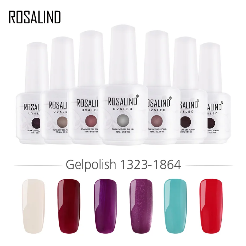 ROSALIND Гель-лак для ногтей 15 мл чистый цвет дизайн Vernis Полупостоянный Маникюр УФ