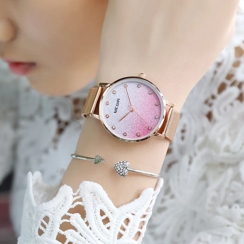Light Luxury Girl Fashion Crystal Stainless Steel Analog Quartz Wrist Watch Bracelet 2020 New Women Metal Strap Wristwatch Clock | Наручные