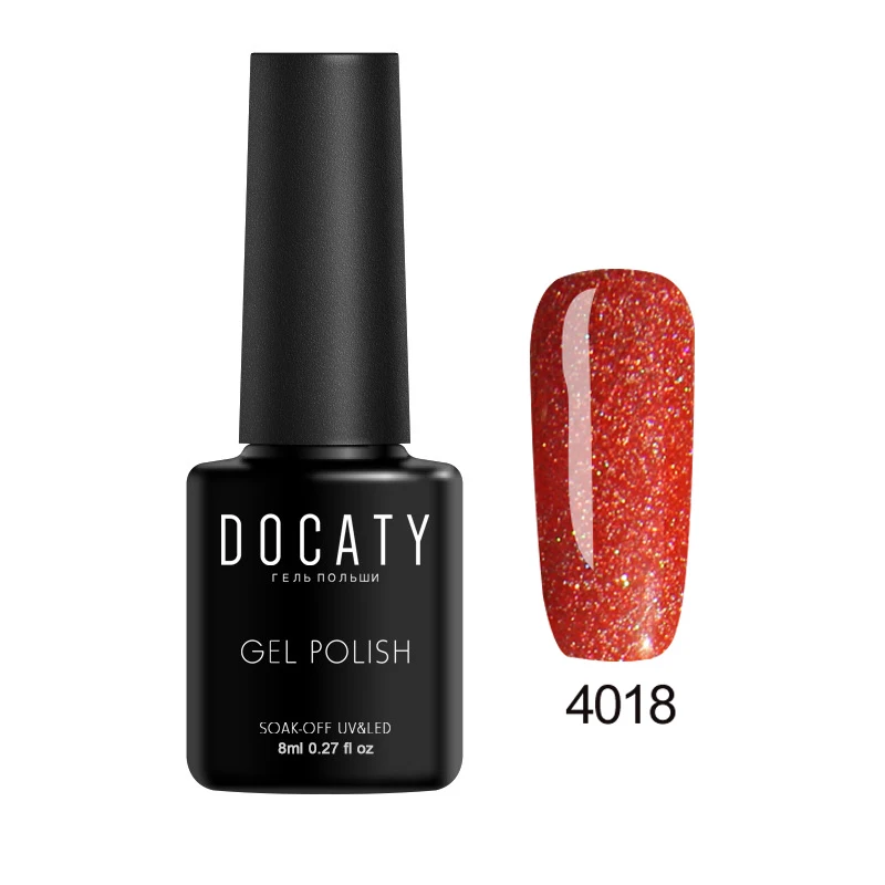 4018 Docaty Лаки гель лаки для ногтей неоновый Полупостоянный Акрил Гель для наращивания ногтей красочные поли Soak Off длительный блеск - Цвет: 4018