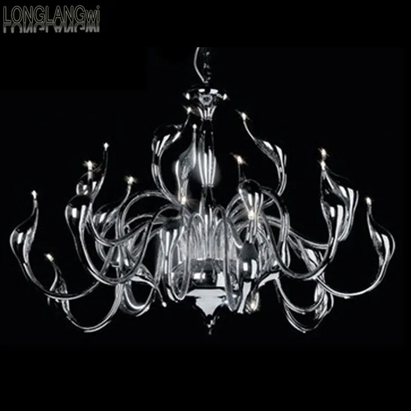 

24 heads Art Deco European Candle Crystal LED Swan Chandeliers lights Bedroom Living Room Modern Chandelier lighting