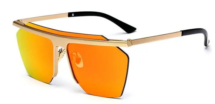 LKK one large rimless sunglasses hot sale women men silver mirror shades fashion brand sun glasses female UV400 | Аксессуары для