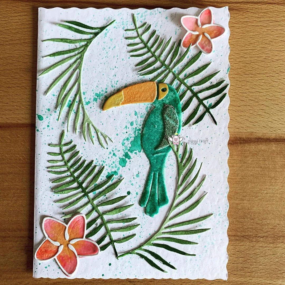 Mmao Crafts Metal Steel Cutting Dies Toucan bird leaf decoration Stencil For DIY Scrapbooking Paper/photo Cards Embossing | Дом и сад