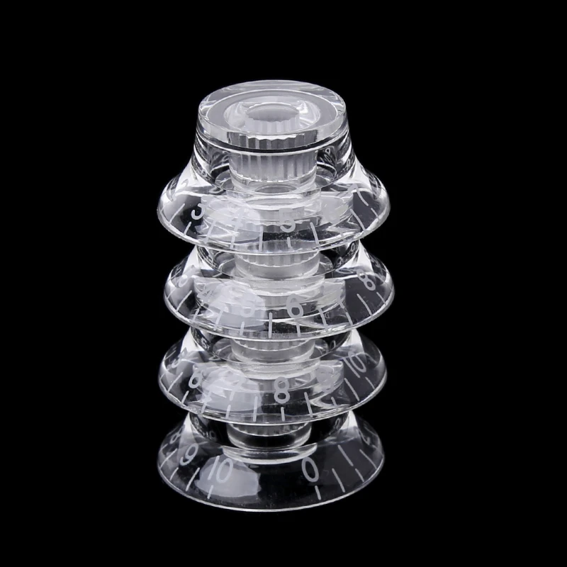 OOTDTY1pc Knob Button Bell Shape Guitar Tone Volume Control For LP Parts Transparent White | Спорт и развлечения
