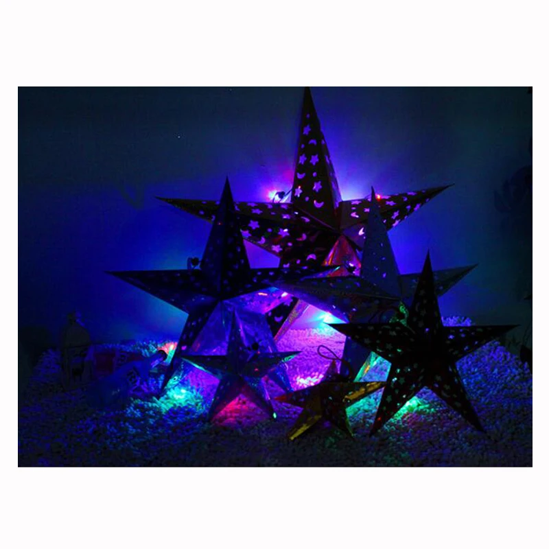 Хэллоуин украшение звезда свет 3 размера праздник день рождения Картон Складная