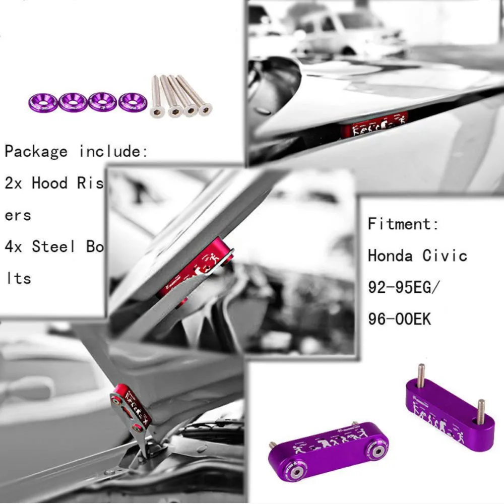 Новый Алюминий гонки Гуд Vent Spacer стояки для Honda Civic 92-95EG/96-00EK | Автомобили и