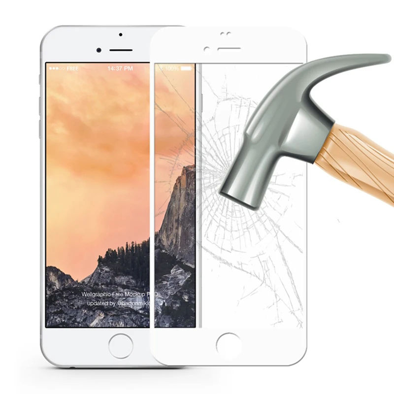 3D Защитное стекло для iPhone 7 plus полное покрытие закаленное 6 6s 8 защита экрана