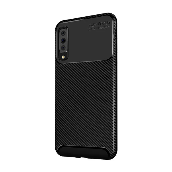 Black Для samsung A7 чехол на samsung A7 A750F чехол 6," углеродного волокна силиконовый чехол для samsung Galaxy A7 7 A750 крышка - Цвет: Black