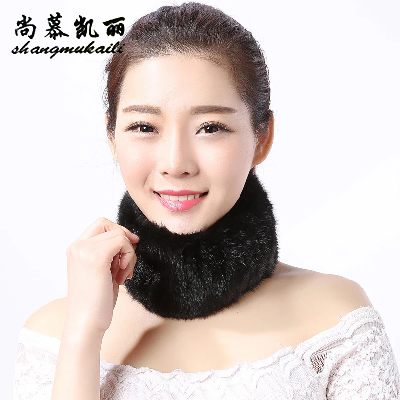 Россия шарфы норки кольцо 13 см 2018 г. зимние плотные теплые глушитель шейный