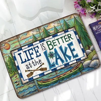 Современные забавный кот резиновый коврик для подъездом передней двери Коврик