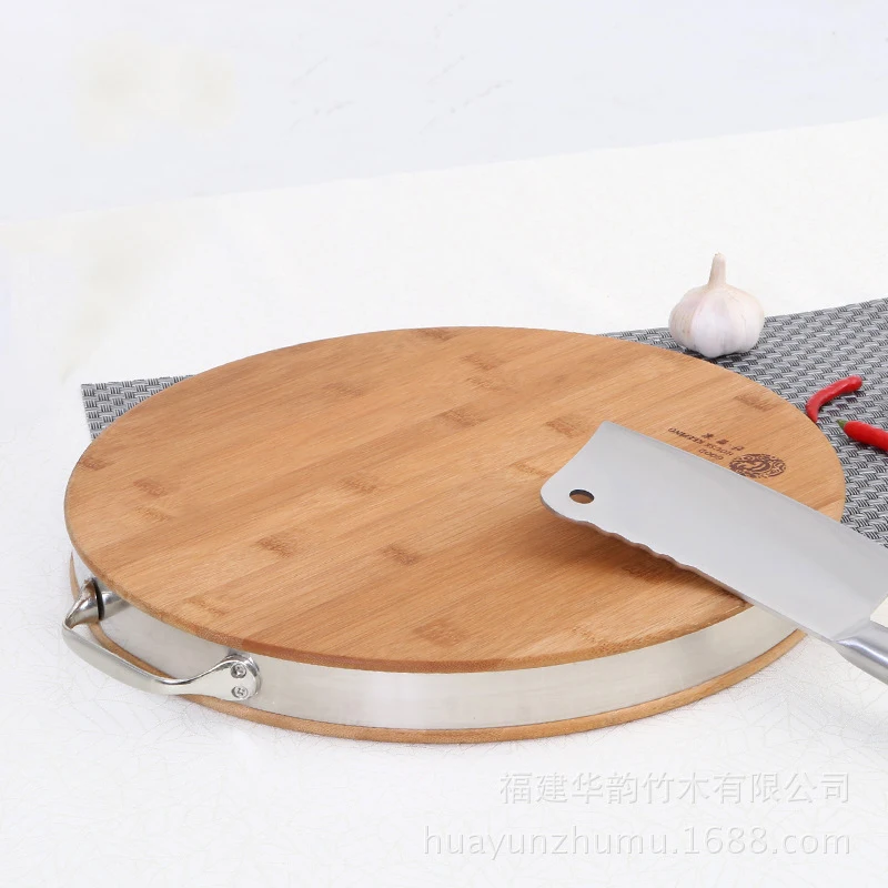 

Master Star High Quality Bamboo Round Vegetable Cutting Board Anti-corrosion Durable Chopping Board Chef Blocks