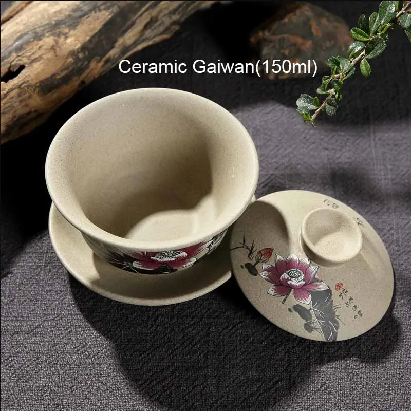 Чайный набор BORREY из фарфоровой керамики чайный Gaiwan расписанный вручную