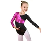 BAOHULU гимнастическое трико с длинным рукавом для девочек, комбидресс, боди для подростков и малышей, балетные танцевальные костюмы, танцевальный трико для детей