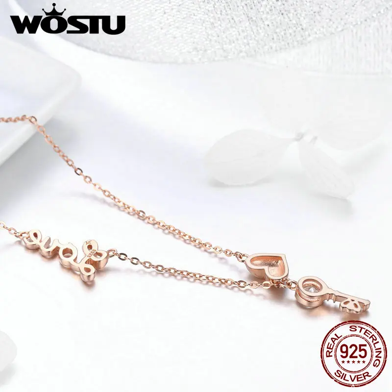 WOSTU/горячая Распродажа ожерелье из стерлингового серебра 925 пробы и золотого