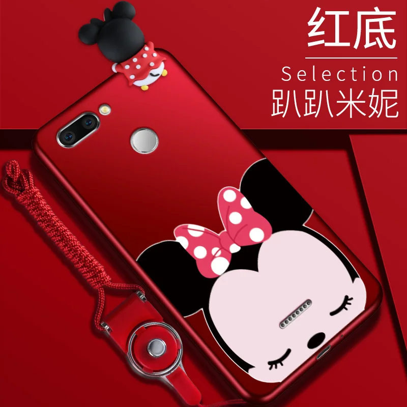 For Xiaomi Redmi 6A case Hengneker Cartoon 3D cute Minnie mouse silicone full protection Fitted Case for xiaomi redmi 6 Cover |