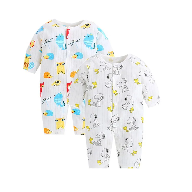 2019 summer long sleeve baby Rompers girls boys Jumpsuit newborn bird duck soft romper infant clothing kids Jumps 2pcs/set | Детская