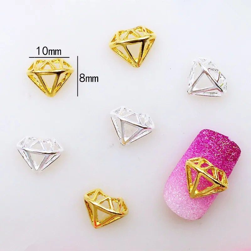 10 шт./лот Япония 8*10 мм 6*7 золотой Серебристый треугольник 3D сделай сам
