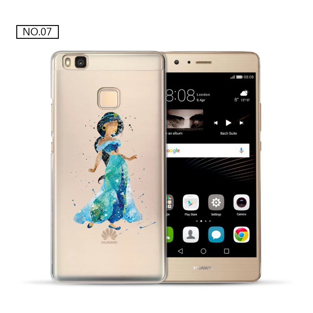 Новинка 2017 года поступления русалка шаблон для Coque Huawei P9 Lite случае принцесса
