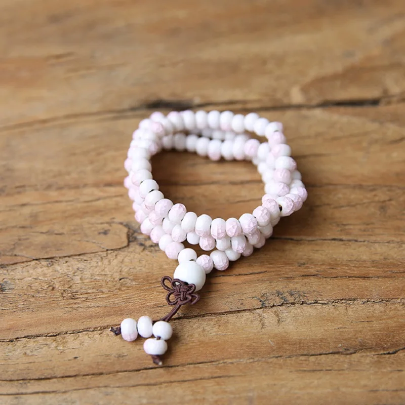 Wholesale 12 Styles China Jingdezhen Ceramics Beads Bracelet 108 Mala Prayer Beaded Elastic Rope Best Gift for Girl | Украшения и