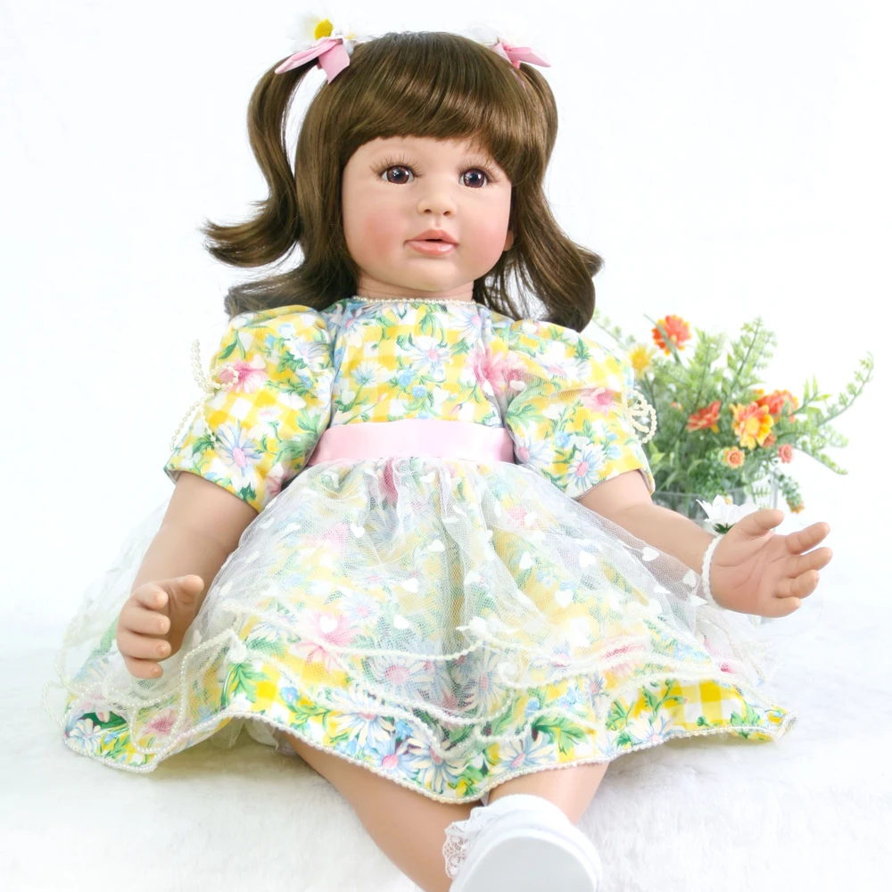 

Limited noble princess doll 60cm Silicone Reborn Boneca soft body Baby Dolls For sale Children big Gift Bebes Reborn elsa Dolls