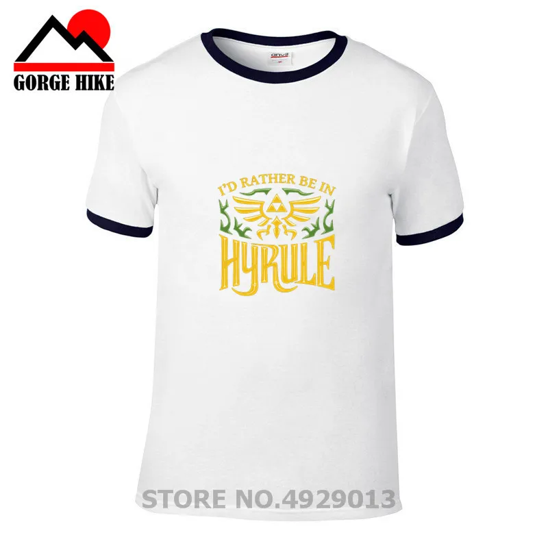 Blusas mujer de moda футболка с легендарным логотипом надписью I 'd Father be in Hyrule Legend of Zelda