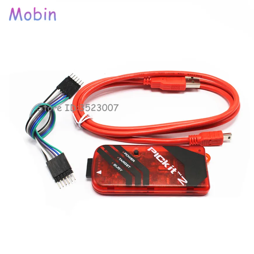 Программатор 3 шт./лот PICKIT2 PIC Kit2 программатор PICKit 2 Emluator красного цвета с USB-кабелем
