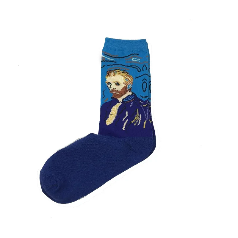 3D Retro Painting Art van gogh Socks chausette Unisex Funny Novelty Starry Night Vintage calcetines divertidos HOT Sales | Женская