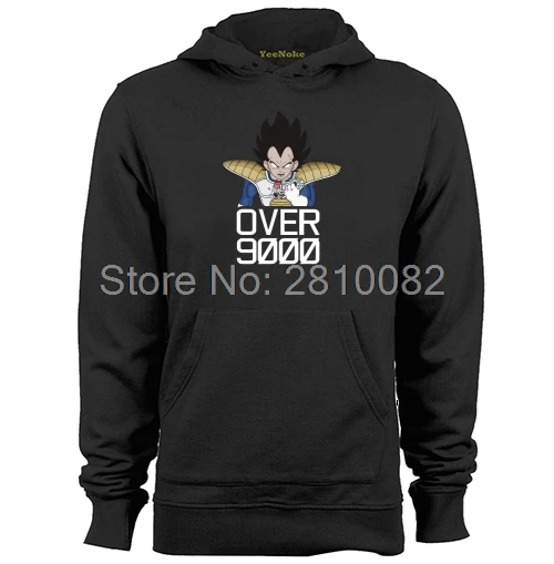 Vegeta Goku It's Over 9000 Dragon Ball Z Mens & Womens Anime Hoodies Sweatshirts Мужская одежда