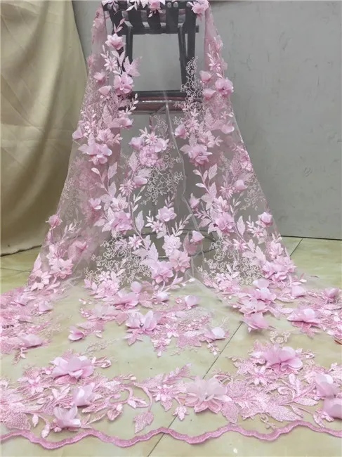 Африканский драгоценный камень 3D шифоновая кружевная ткань 2019 африканская