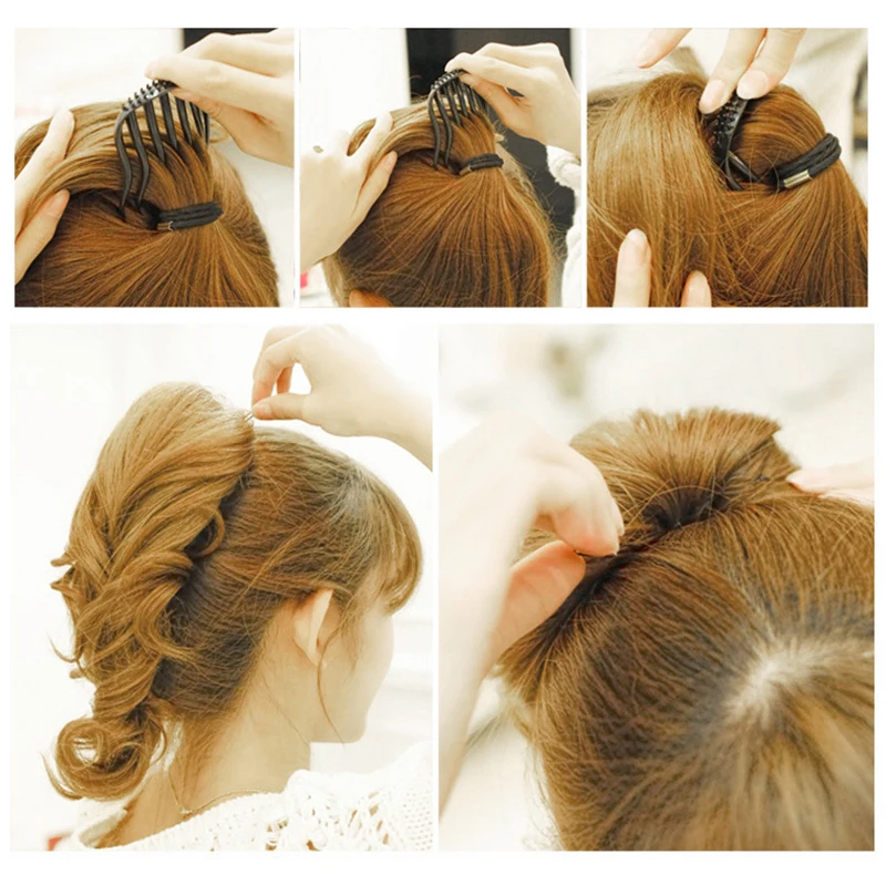 1Pcs Black Hair Clips And Portable Bouffant Insert Clip Ponytail Comb Hairpins Styling Tools | Красота и здоровье