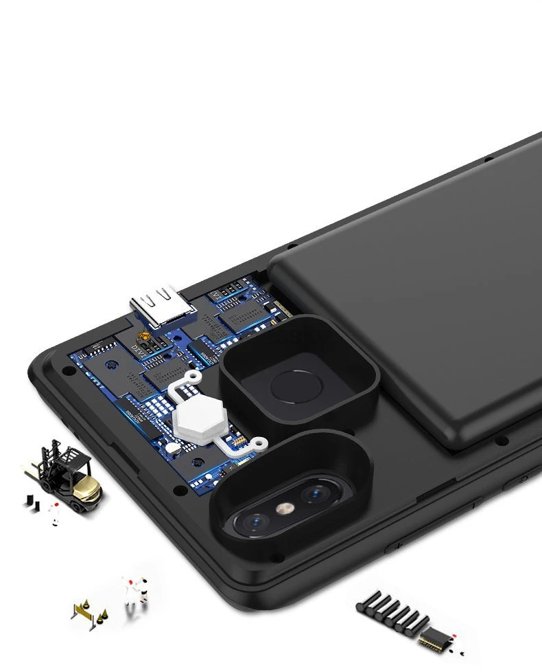 Противоударный чехол для внешнего аккумулятора Xiaomi Mi 8, внешний портативный чехол для зарядного устройства для Xiaomi Mi 8 se, чехол для аккумулятора, чехол для зарядки