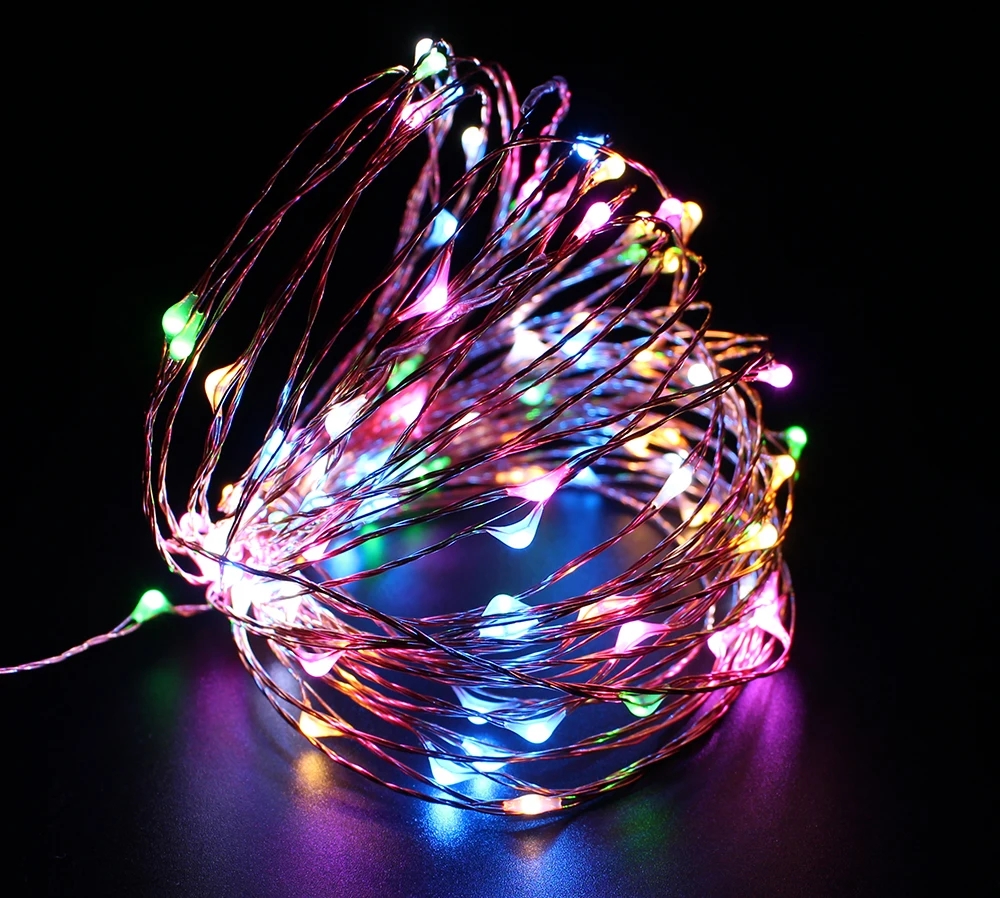 10 м 100 светодиодов медная проволока гирлянда свет Рождество сказочные огни для