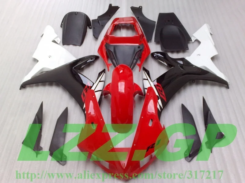 

Injection Fairings for 2002 2003 YAMAHA YZF R1 02 03 YZF1000 YZF-R1 2002 2003 red white black fairing parts LZZ.GP bodywork