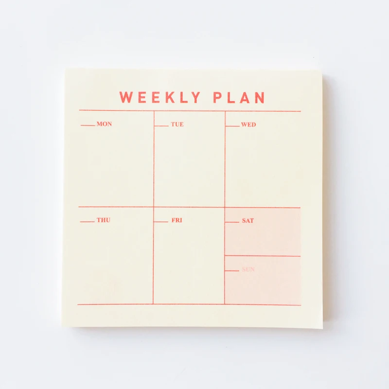 

60 Pages Simple Weekly Month Planner Check List Memo Pads Paper Stationery To Do List Notepads School Office Supply